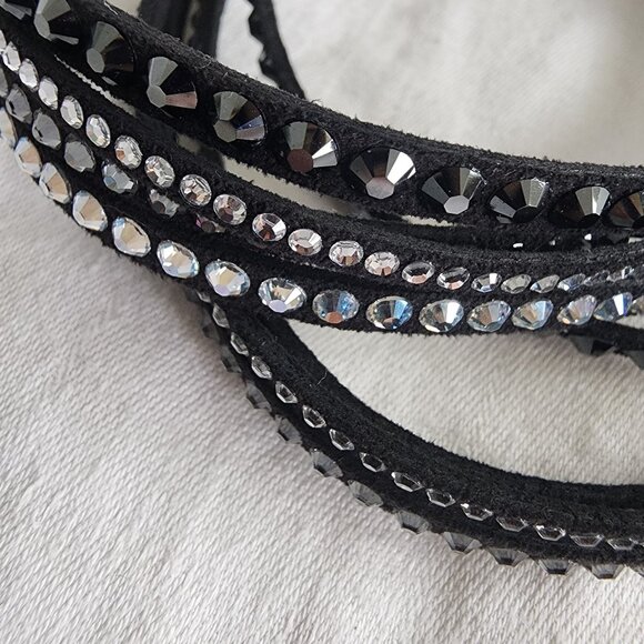 SWAROVSKI SLAKE DOUBLE WRAP BRACELET WITH CRYSTAL ADORNMENT - Picture 3 of 4